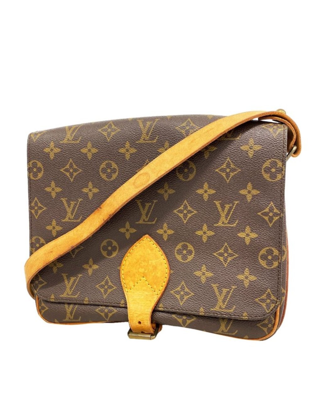 Louis Vuitton Shoulder Bag Monogram Cartouchiere GM Brown